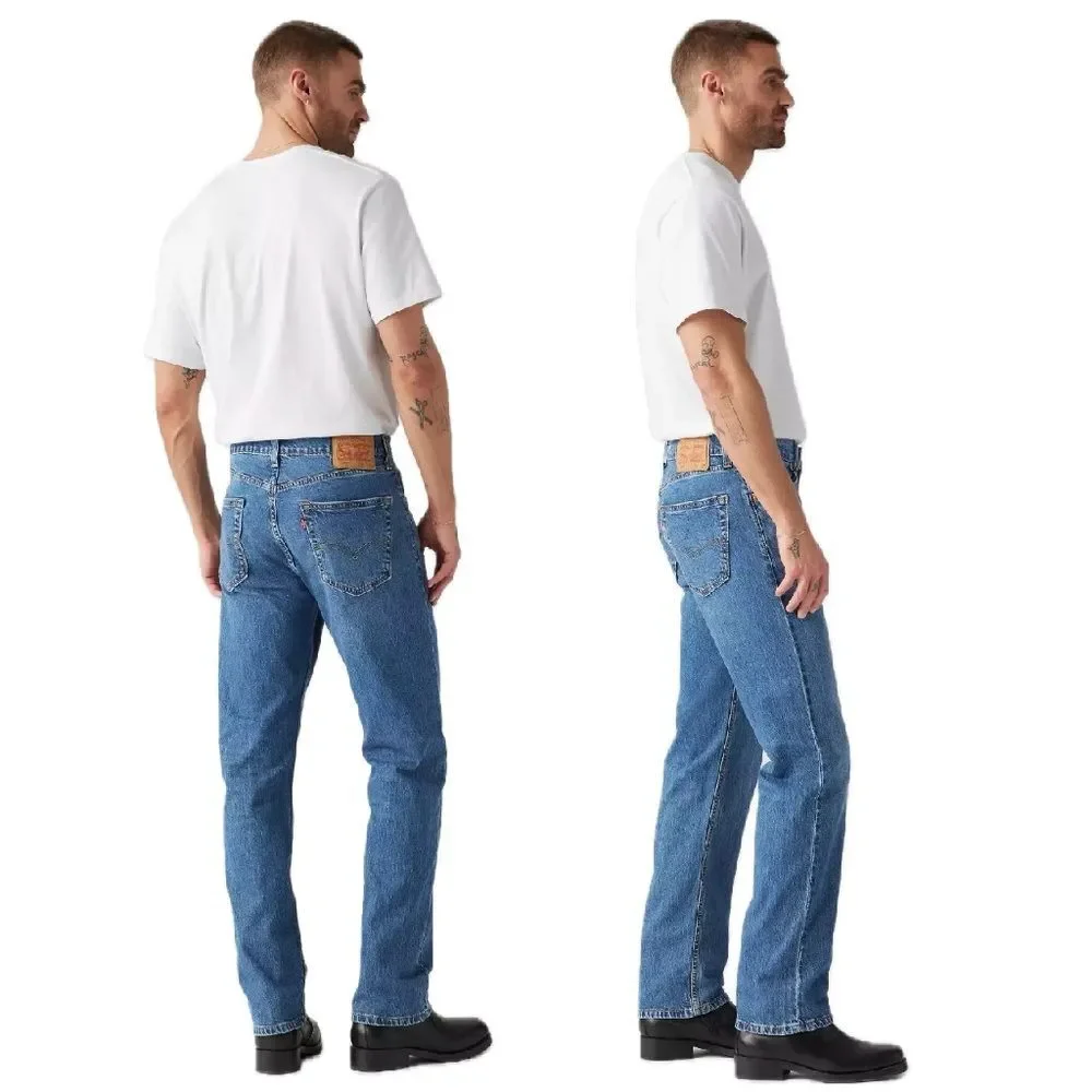 Levi's 505 Regular Fit Jeans Fremont Drop Shot Medium Wash Stretch Sz W38 x L30